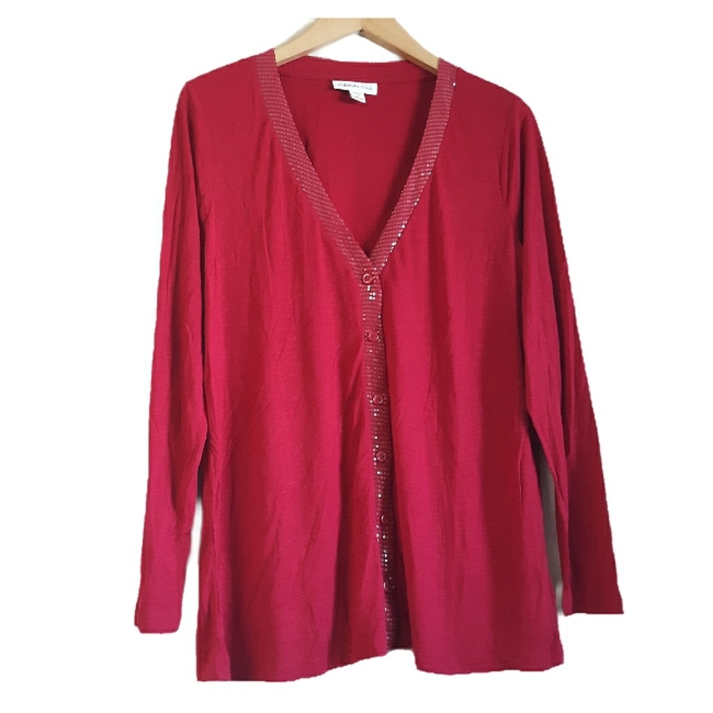 ⚡3/$10⚡Coldwater Creek sequin trim cardigan